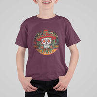 Sugar Skull Mexican Christmas T Shirt For Kid - Wonder Print Shop