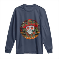 Sugar Skull Mexican Christmas Long Sleeve Shirt - Wonder Print Shop