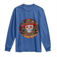Sugar Skull Mexican Christmas Long Sleeve Shirt - Wonder Print Shop