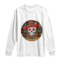Sugar Skull Mexican Christmas Long Sleeve Shirt - Wonder Print Shop