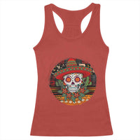 Sugar Skull Mexican Christmas Racerback Tank Top - Wonder Print Shop