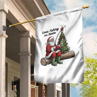Santa Fishing Chritsmas Garden Flag Funny Fisherman Xmas - Wonder Print Shop