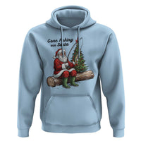 Santa Fishing Chritsmas Hoodie Funny Fisherman Xmas - Wonder Print Shop