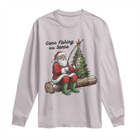 Santa Fishing Chritsmas Long Sleeve Shirt Funny Fisherman Xmas - Wonder Print Shop
