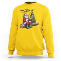 Santa Fishing Chritsmas Sweatshirt Funny Fisherman Xmas - Wonder Print Shop