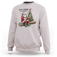 Santa Fishing Chritsmas Sweatshirt Funny Fisherman Xmas - Wonder Print Shop