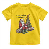 Santa Fishing Chritsmas Toddler T Shirt Funny Fisherman Xmas - Wonder Print Shop
