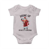 Funny Christmas Wine Baby Onesie Drink Up Bitches It Is Christmas - Wonder Print Shop
