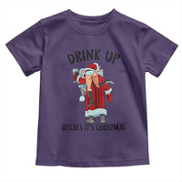 Funny Christmas Wine Toddler T Shirt Drink Up Bitches It Is Christmas - Wonder Print Shop
