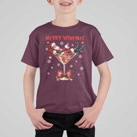 Funny Christmas Wine T Shirt For Kid Santa Feeling Xmas - Wonder Print Shop