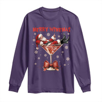 Funny Christmas Wine Long Sleeve Shirt Santa Feeling Xmas - Wonder Print Shop