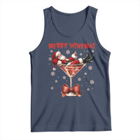 Funny Christmas Wine Tank Top Santa Feeling Xmas - Wonder Print Shop