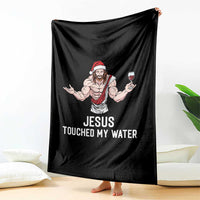 Funny Christmas Wine Throw Blanket Jesus Drank Wine - Wonder Print Shop
