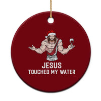 Funny Christmas Wine Ceramic Ornament Jesus Drank Wine - Wonder Print Shop