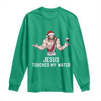 Funny Christmas Wine Long Sleeve Shirt Jesus Drank Wine - Wonder Print Shop