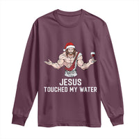 Funny Christmas Wine Long Sleeve Shirt Jesus Drank Wine - Wonder Print Shop