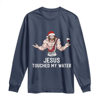 Funny Christmas Wine Long Sleeve Shirt Jesus Drank Wine - Wonder Print Shop