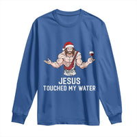 Funny Christmas Wine Long Sleeve Shirt Jesus Drank Wine - Wonder Print Shop
