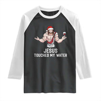 Funny Christmas Wine Raglan Shirt Jesus Drank Wine - Wonder Print Shop