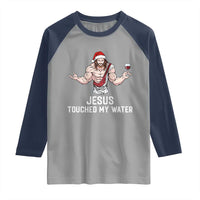 Funny Christmas Wine Raglan Shirt Jesus Drank Wine - Wonder Print Shop
