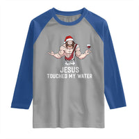 Funny Christmas Wine Raglan Shirt Jesus Drank Wine - Wonder Print Shop