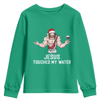 Funny Christmas Wine Youth Sweatshirt Jesus Drank Wine - Wonder Print Shop
