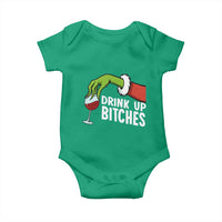 Funny Christmas Wine Baby Onesie Drink Up Bitches - Wonder Print Shop