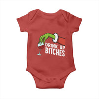 Funny Christmas Wine Baby Onesie Drink Up Bitches - Wonder Print Shop
