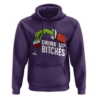 Funny Christmas Wine Hoodie Drink Up Bitches - Wonder Print Shop