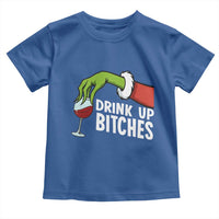 Funny Christmas Wine Toddler T Shirt Drink Up Bitches - Wonder Print Shop