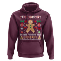 Tech Support Christmas Hoodie I Am Here To Delete Your Cookies - Wonder Print Shop