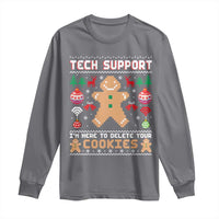 Tech Support Christmas Long Sleeve Shirt I Am Here To Delete Your Cookies - Wonder Print Shop