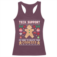 Tech Support Christmas Racerback Tank Top I Am Here To Delete Your Cookies - Wonder Print Shop