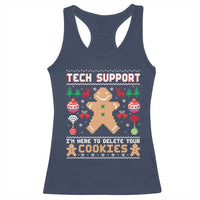 Tech Support Christmas Racerback Tank Top I Am Here To Delete Your Cookies - Wonder Print Shop