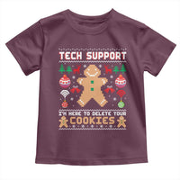 Tech Support Christmas Toddler T Shirt I Am Here To Delete Your Cookies - Wonder Print Shop