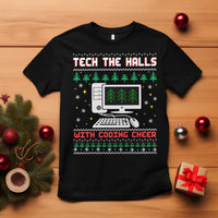Tech Support Christmas T Shirt Tech The Halls With Cooking Cheer - Wonder Print Shop