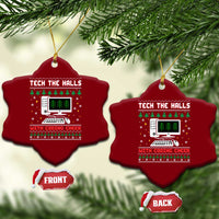 Tech Support Christmas Ceramic Ornament Tech The Halls With Cooking Cheer - Wonder Print Shop