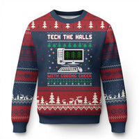 Tech Support Xmas Ugly Christmas Sweater Tech The Halls With Cooking Cheer - Wonder Print Shop
