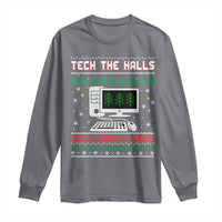 Tech Support Christmas Long Sleeve Shirt Tech The Halls With Cooking Cheer - Wonder Print Shop