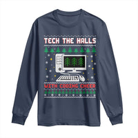 Tech Support Christmas Long Sleeve Shirt Tech The Halls With Cooking Cheer - Wonder Print Shop