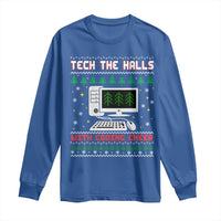 Tech Support Christmas Long Sleeve Shirt Tech The Halls With Cooking Cheer - Wonder Print Shop