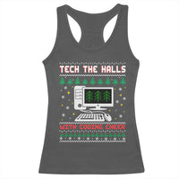 Tech Support Christmas Racerback Tank Top Tech The Halls With Cooking Cheer - Wonder Print Shop