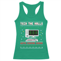 Tech Support Christmas Racerback Tank Top Tech The Halls With Cooking Cheer - Wonder Print Shop
