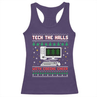 Tech Support Christmas Racerback Tank Top Tech The Halls With Cooking Cheer - Wonder Print Shop