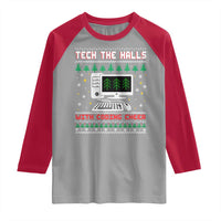 Tech Support Christmas Raglan Shirt Tech The Halls With Cooking Cheer - Wonder Print Shop