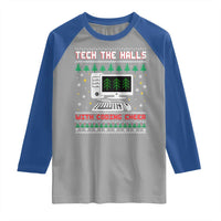 Tech Support Christmas Raglan Shirt Tech The Halls With Cooking Cheer - Wonder Print Shop