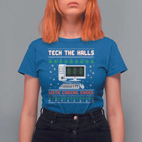 Tech Support Christmas T Shirt For Women Tech The Halls With Cooking Cheer - Wonder Print Shop
