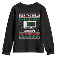 Tech Support Christmas Youth Sweatshirt Tech The Halls With Cooking Cheer - undefined
