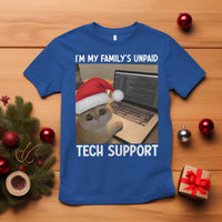 Funny Tech Support Cat Christmas T Shirt - Wonder Print Shop