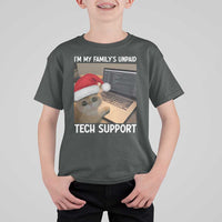 Funny Tech Support Cat Christmas T Shirt For Kid - Wonder Print Shop